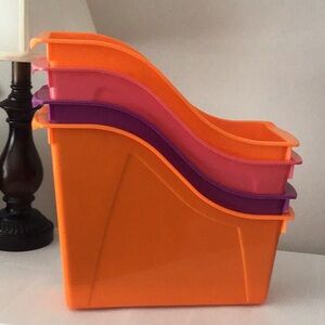 (4) plastic file or other storage bins